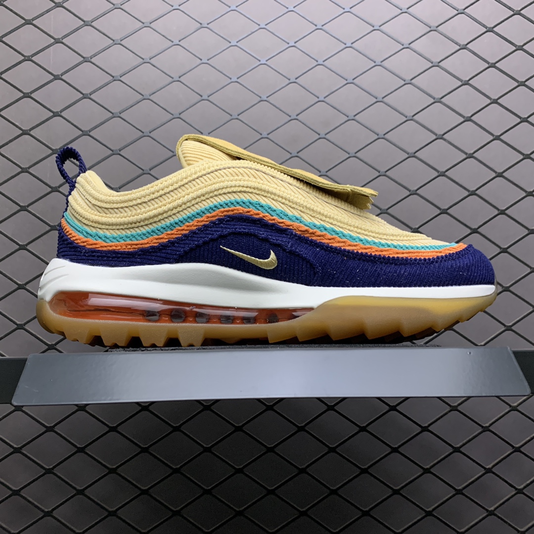260 Nike Air Max 97 美国公开赛 ’Wing it’ 高尔夫细节 灯芯绒子弹全掌气垫复古运动鞋 CJ0563-400