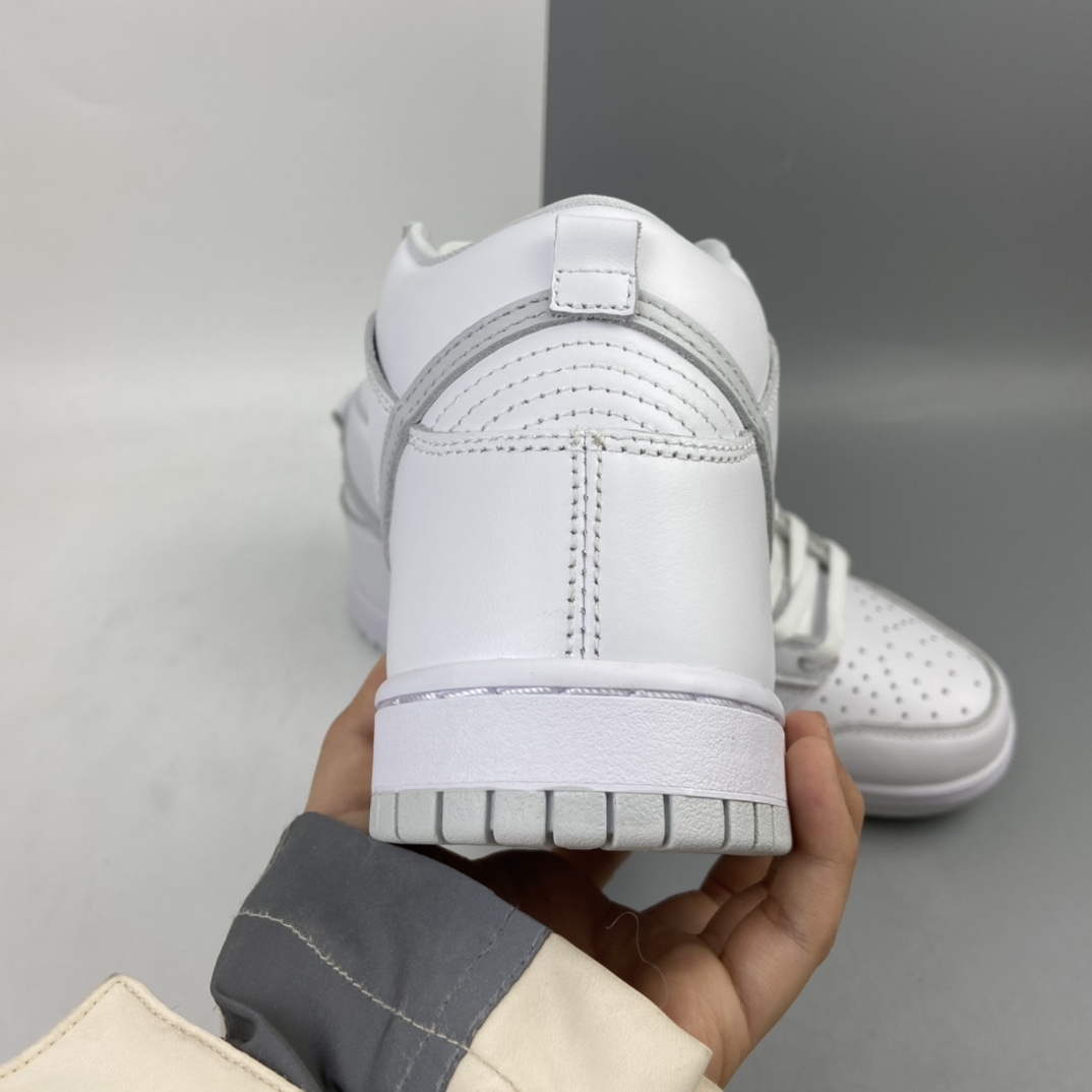 320 Nike SB Dunk High”Pure Platinum” 白灰 扣篮系列高帮休闲运动滑板板鞋 CZ8149-101