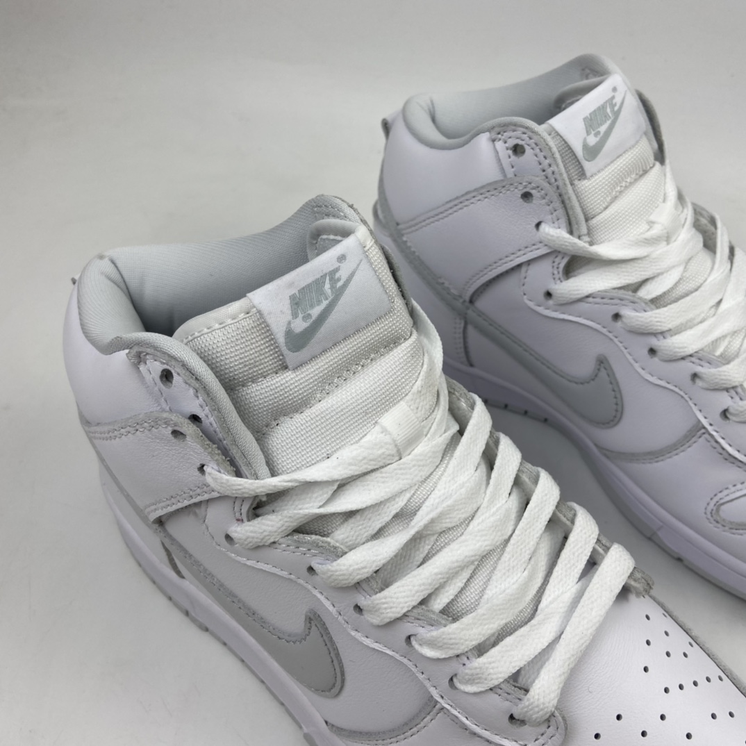 320 Nike SB Dunk High”Pure Platinum” 白灰 扣篮系列高帮休闲运动滑板板鞋 CZ8149-101