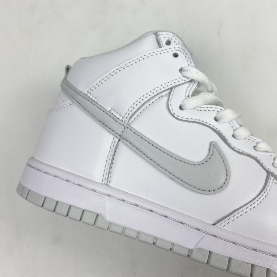 320 Nike SB Dunk High”Pure Platinum” 白灰 扣篮系列高帮休闲运动滑板板鞋 CZ8149-101