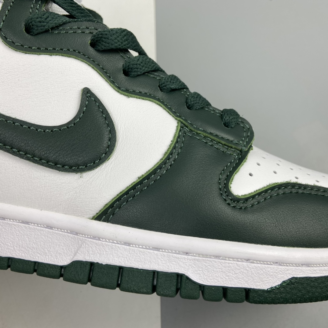 320 Nike SB Dunk High Pro”Pro Green”扣篮系列高帮休闲运动滑板板鞋“复刻暗色绿白”CZ8149-100