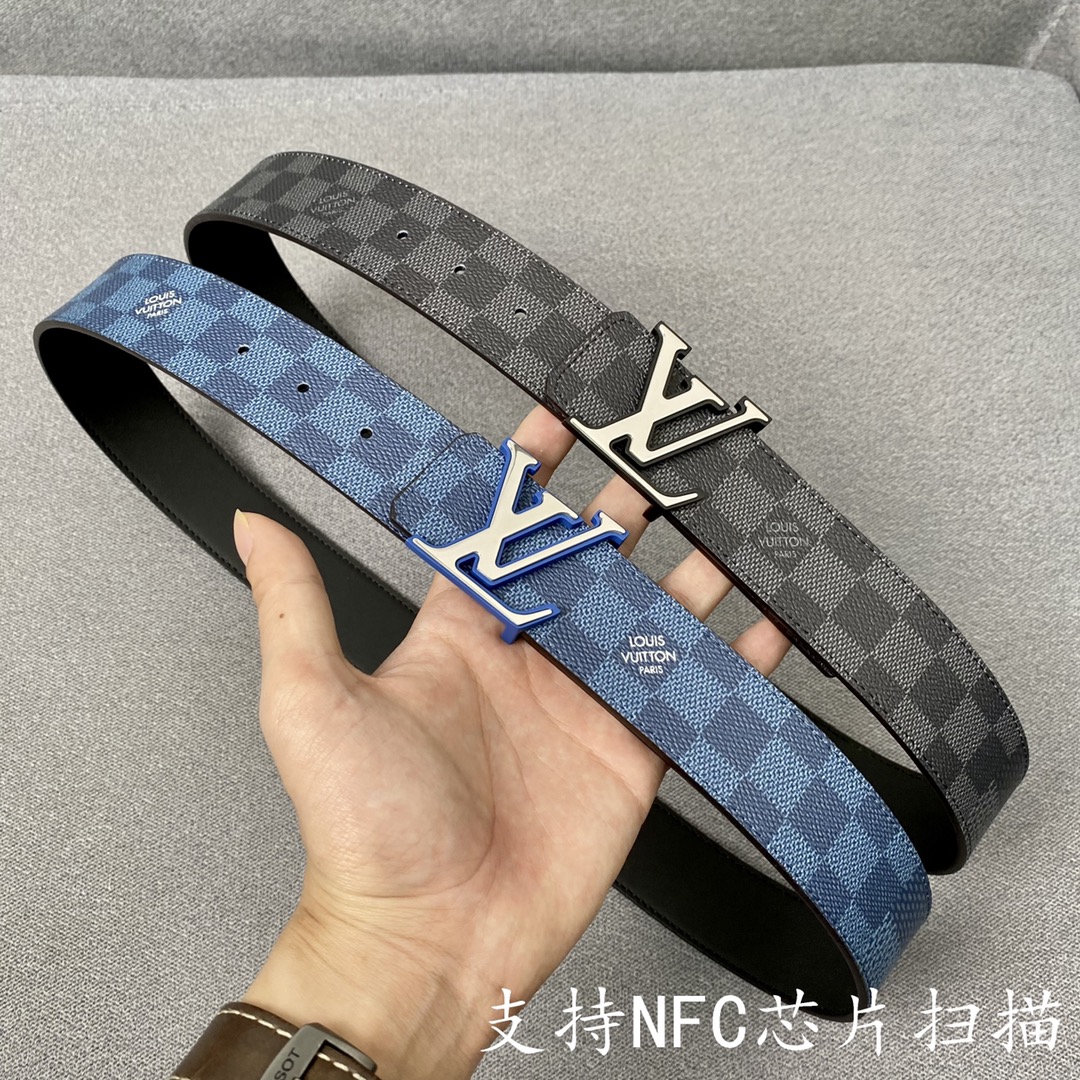 Louis Vuitton Belts Calfskin Canvas Cowhide Spring Collection