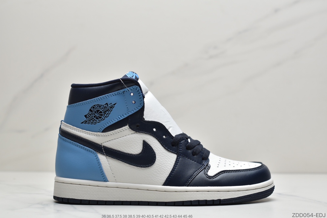 240 Air Jordan 1 Retro High OG”Obsidian”AJ1乔丹一代高帮百搭文化运动篮球鞋“黑曜石校园蓝北卡蓝”555088-140