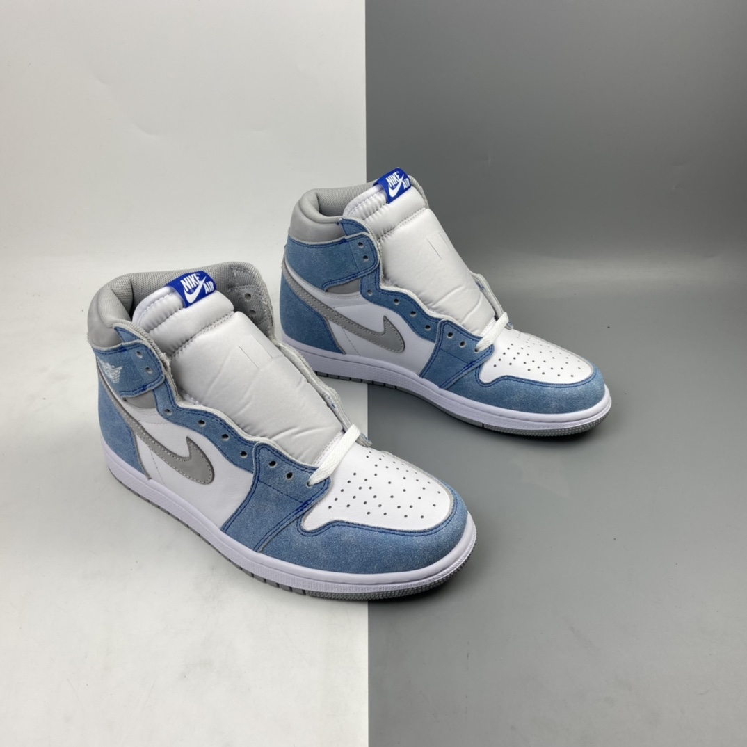 300 Air Jordan 1 Hyper Royal AJ1乔1水洗北卡蓝 高帮篮球鞋 555088-402