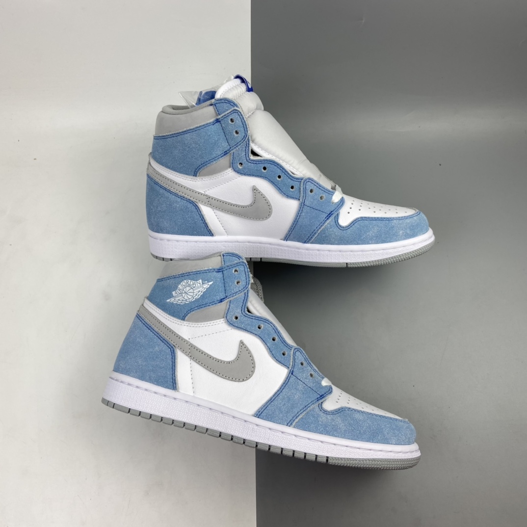 300 Air Jordan 1 Hyper Royal AJ1乔1水洗北卡蓝 高帮篮球鞋 555088-402