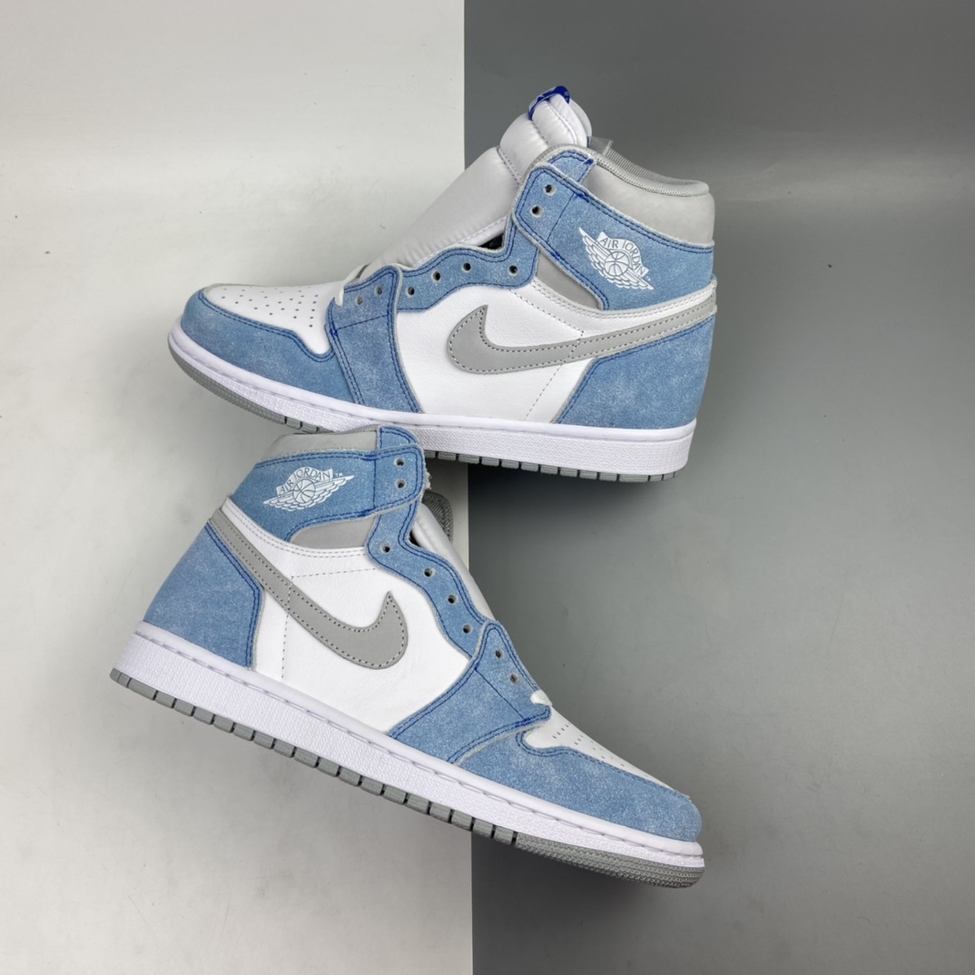 300 Air Jordan 1 Hyper Royal AJ1乔1水洗北卡蓝 高帮篮球鞋 555088-402