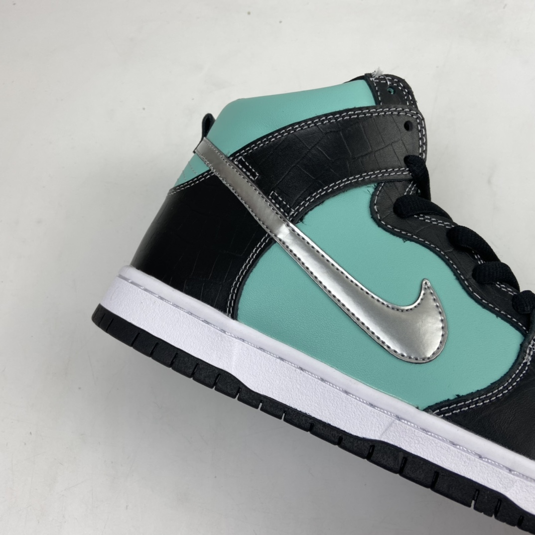 360 Nike SB x DiamondDunk Hi ”Tiffany” 联名 冰蓝 高帮休闲滑板鞋 653599-400
