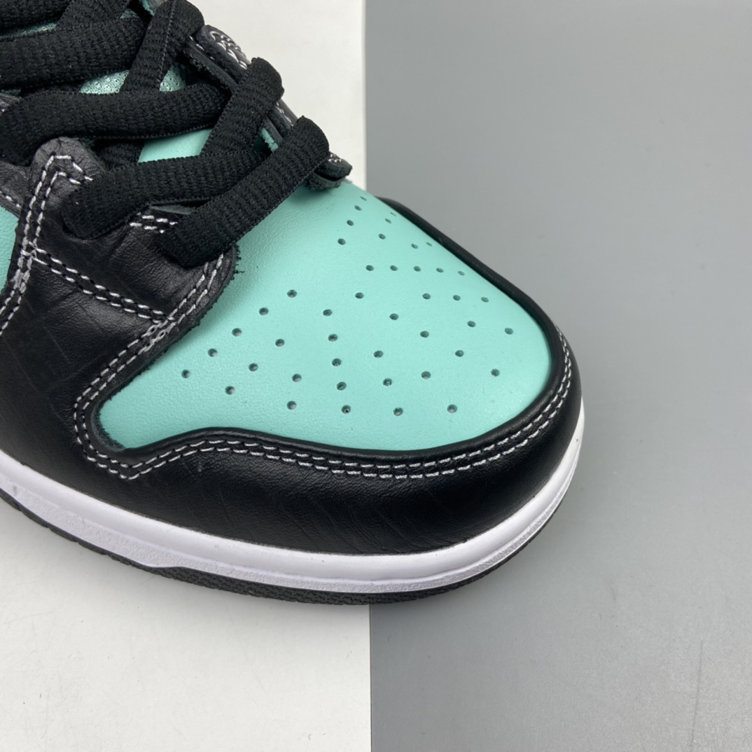 360 Nike SB x DiamondDunk Hi ”Tiffany” 联名 冰蓝 高帮休闲滑板鞋 653599-400