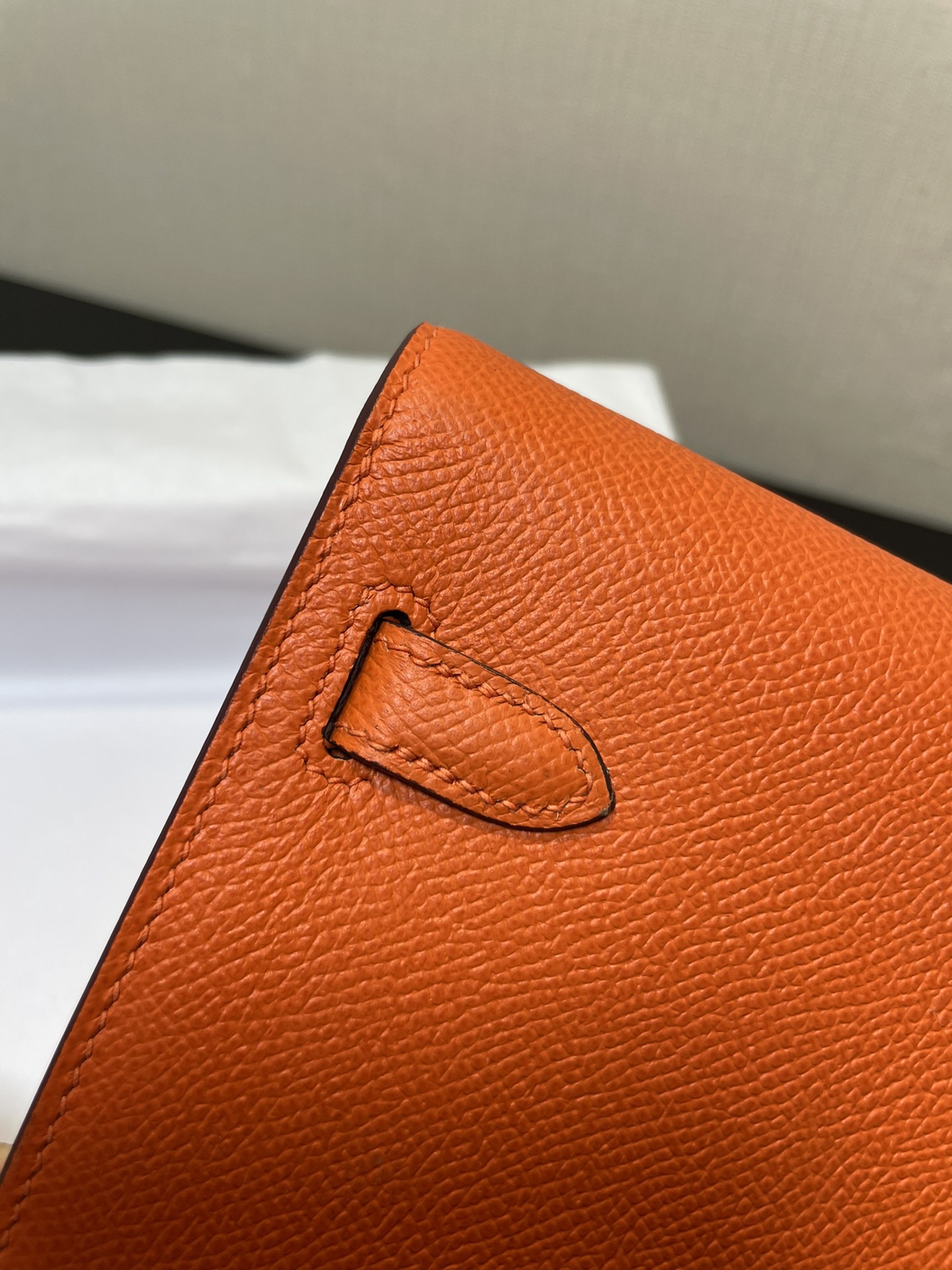 Hermès Kelly woc best-selling model, everyone must pay for it, practical, multi-purpose, detailed picture, color orange, leather epsom [ready sto