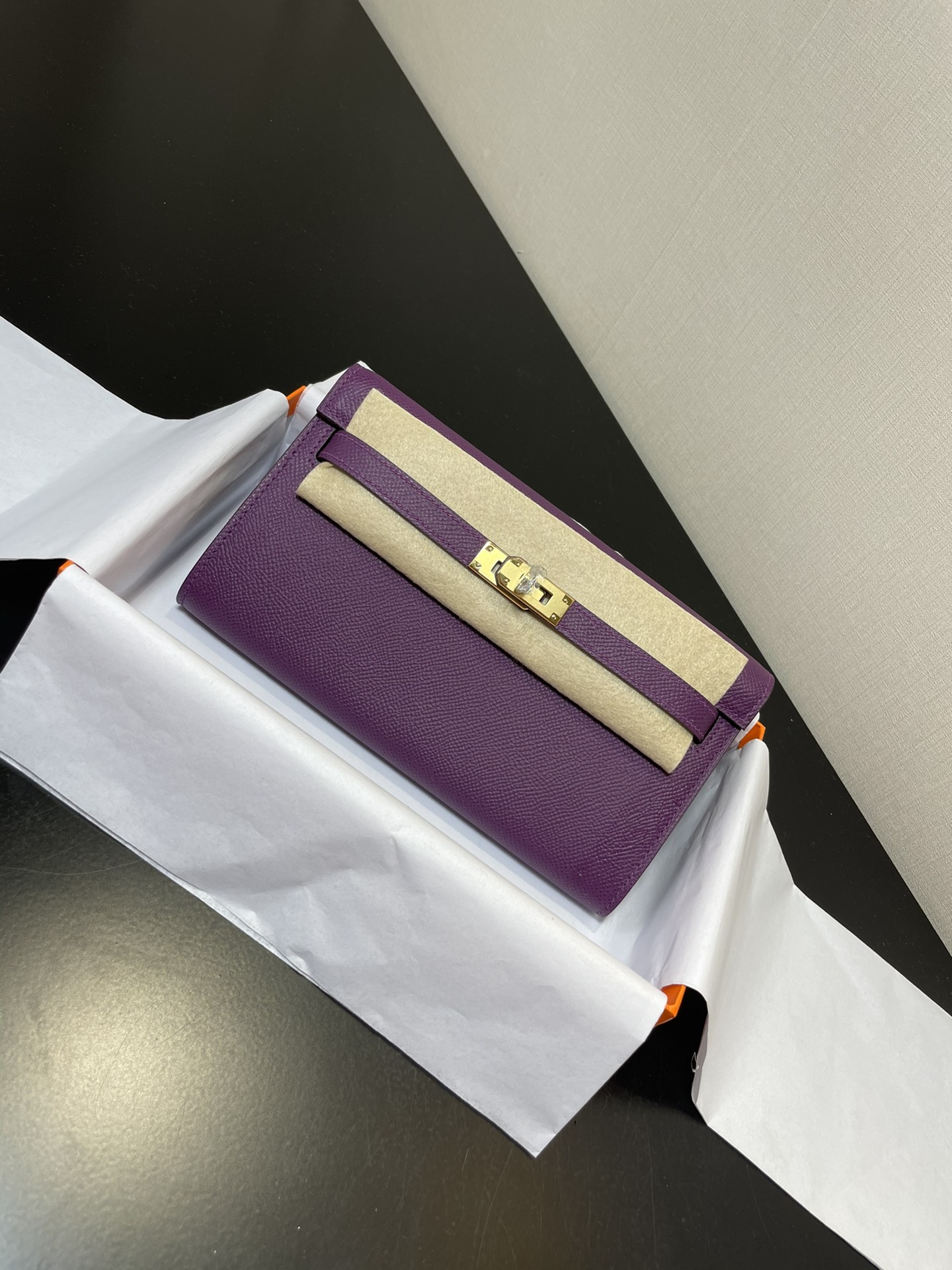 Hermès Kelly woc hot-selling model, everyone must pay, practical, multi-purpose, detailed picture color anemone purple, leather epsom [ready stoc