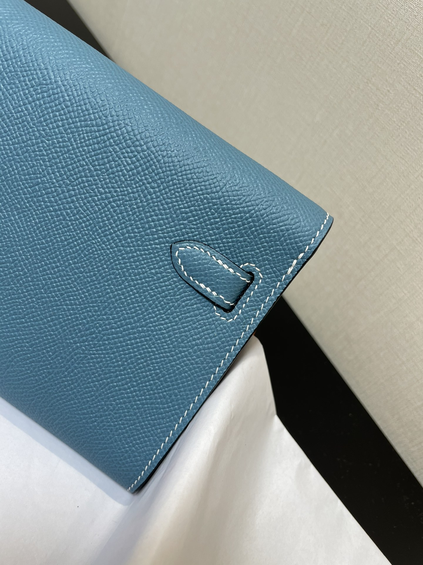 Hermès Kelly woc hot-selling model, everyone must pay, practical, multi-purpose, detailed picture Color denim blue, leather epsom [Ready stock] (