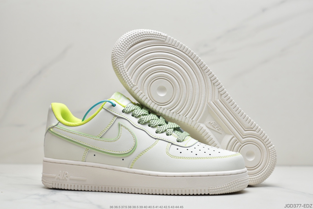 180  耐克Nike Air Force 1 ’07 Low”Sail/Phantom”空军一号经典低帮百搭休闲运动板鞋315122-909