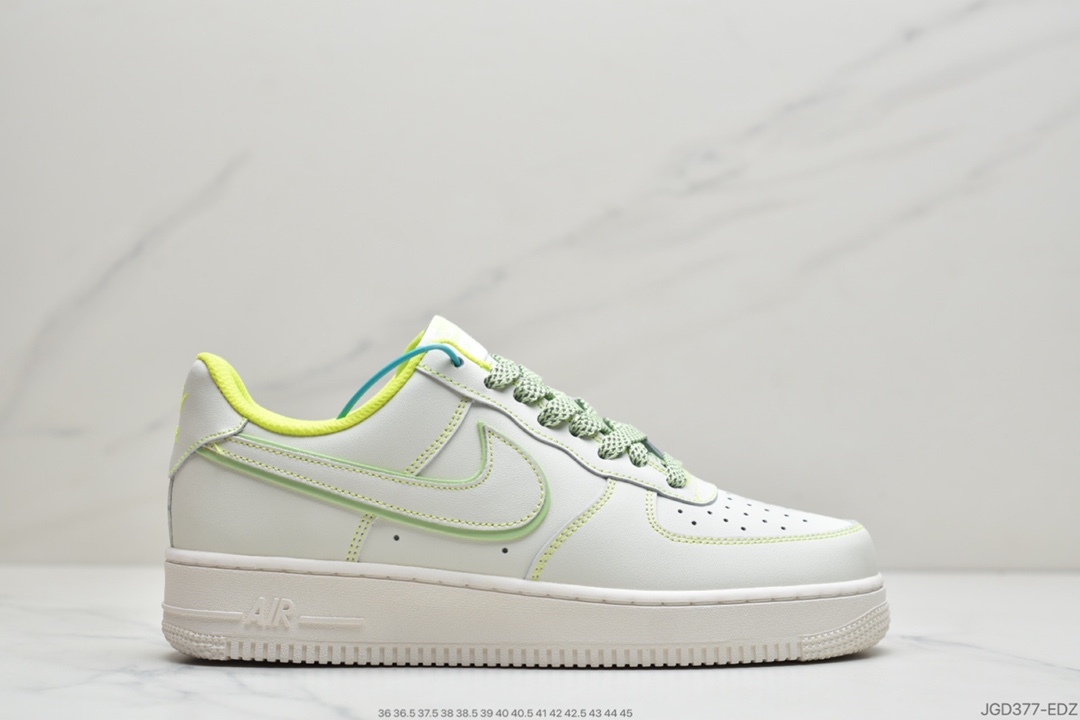 180  耐克Nike Air Force 1 ’07 Low”Sail/Phantom”空军一号经典低帮百搭休闲运动板鞋315122-909