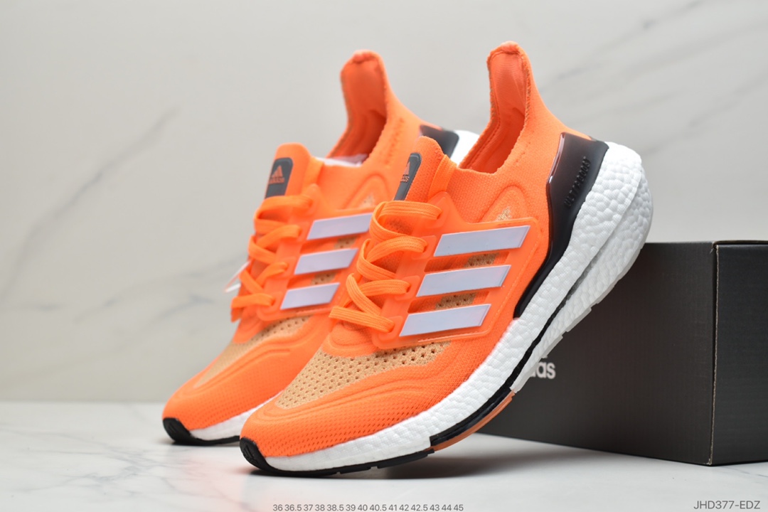 190 真爆全新阿迪达斯Adidas UltraBoost 21 针织鞋面休闲运动慢跑鞋FY0381