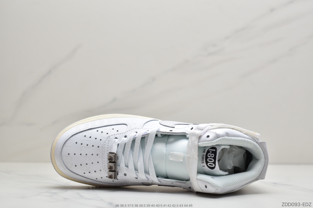 230 耐克Nike Air Force 1 ’07 Premium ”Toll Free”空军一号3M白灰 CJ1631-100