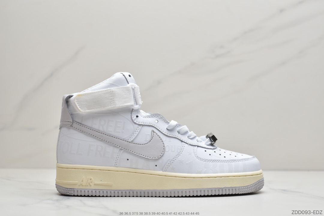 230 耐克Nike Air Force 1 ’07 Premium ”Toll Free”空军一号3M白灰 CJ1631-100
