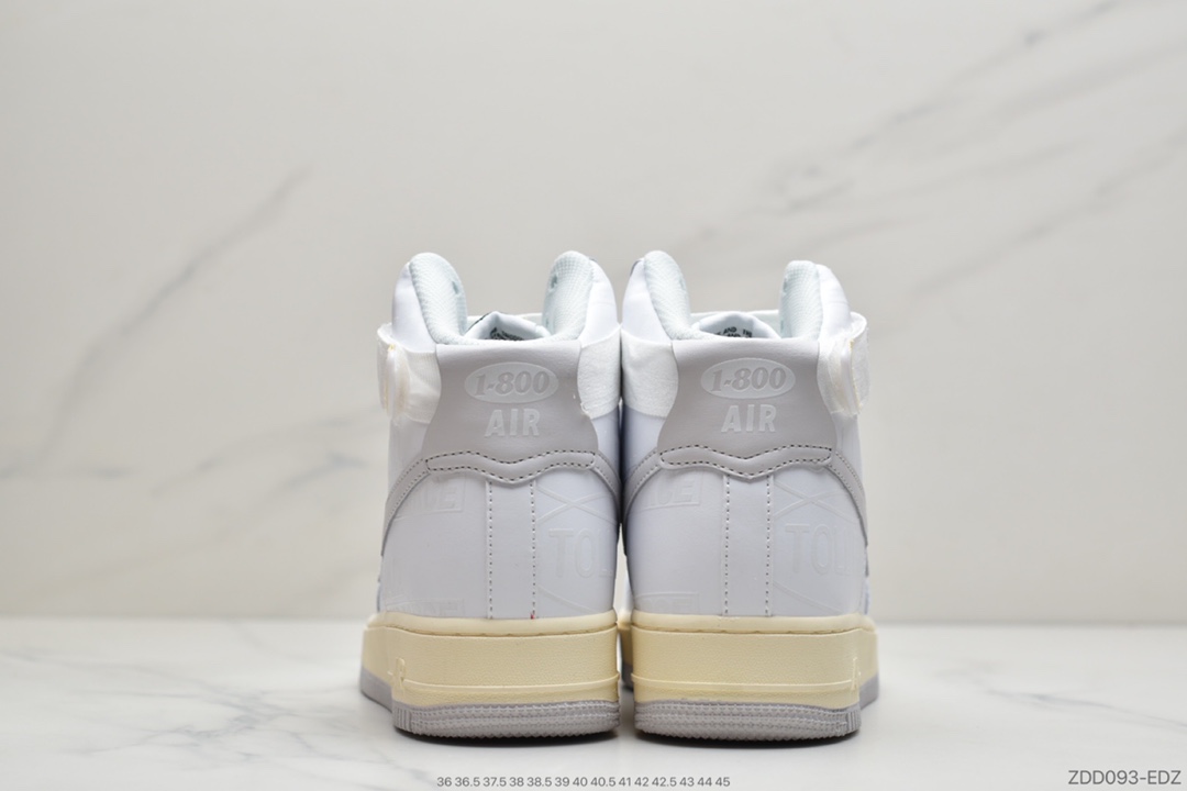 230 耐克Nike Air Force 1 ’07 Premium ”Toll Free”空军一号3M白灰 CJ1631-100
