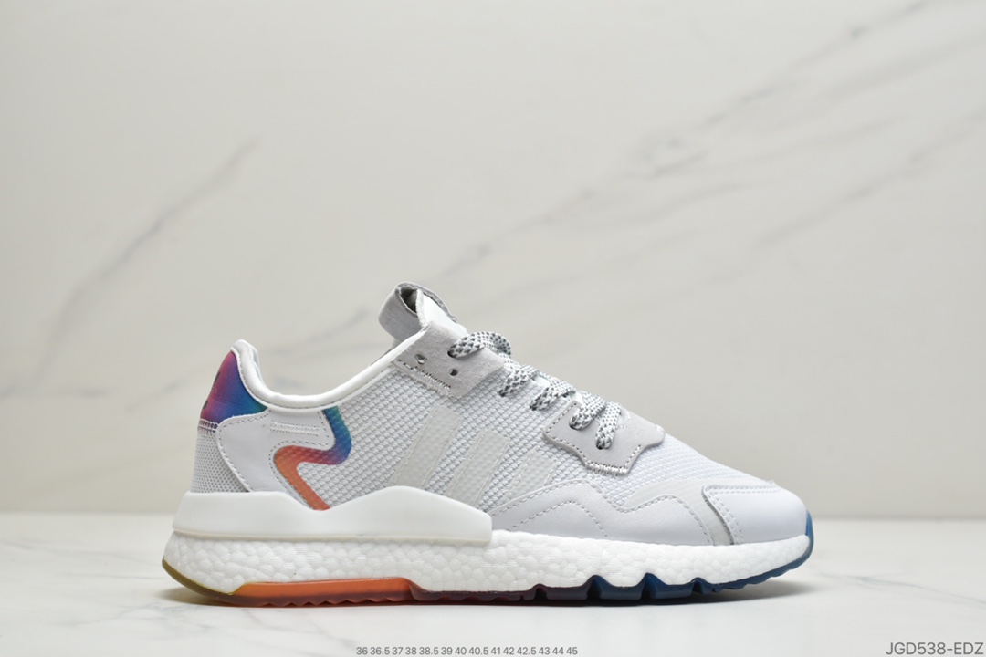 180 阿迪达斯Nite Jogger 2020 Boost x 3M反光系列 复古休闲百搭运动跑鞋 FW4279