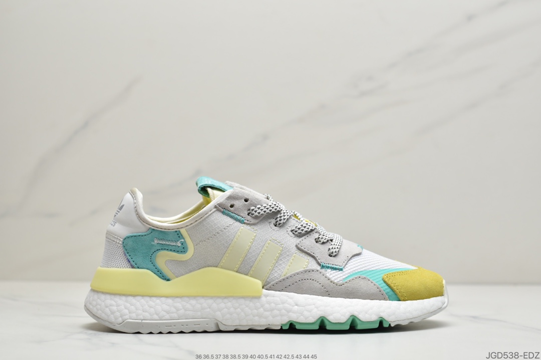 180 阿迪达斯Nite Jogger 2020 Boost x 3M反光系列 复古休闲百搭运动跑鞋 FW4279