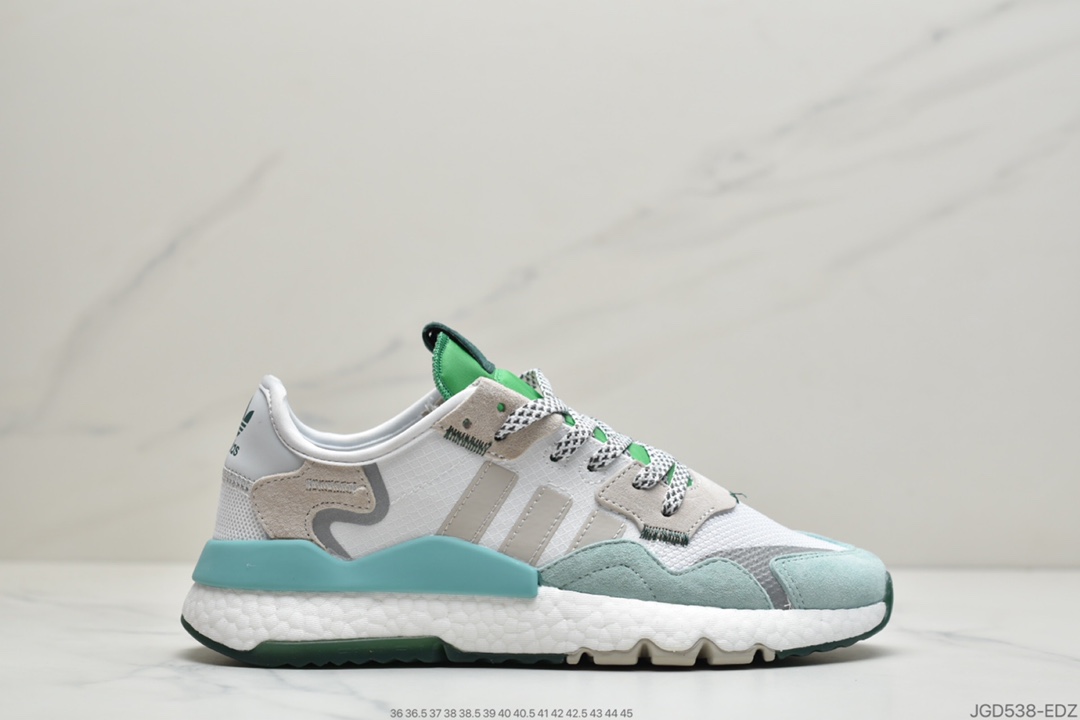 180 阿迪达斯Nite Jogger 2020 Boost x 3M反光系列 复古休闲百搭运动跑鞋 FW4279