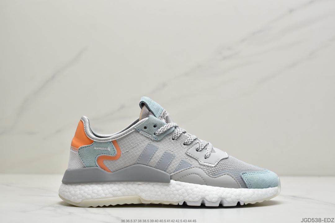 180 阿迪达斯Nite Jogger 2020 Boost x 3M反光系列 复古休闲百搭运动跑鞋 FW4279
