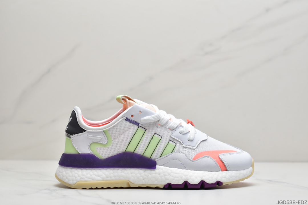 180 阿迪达斯Nite Jogger 2020 Boost x 3M反光系列 复古休闲百搭运动跑鞋 FW4279