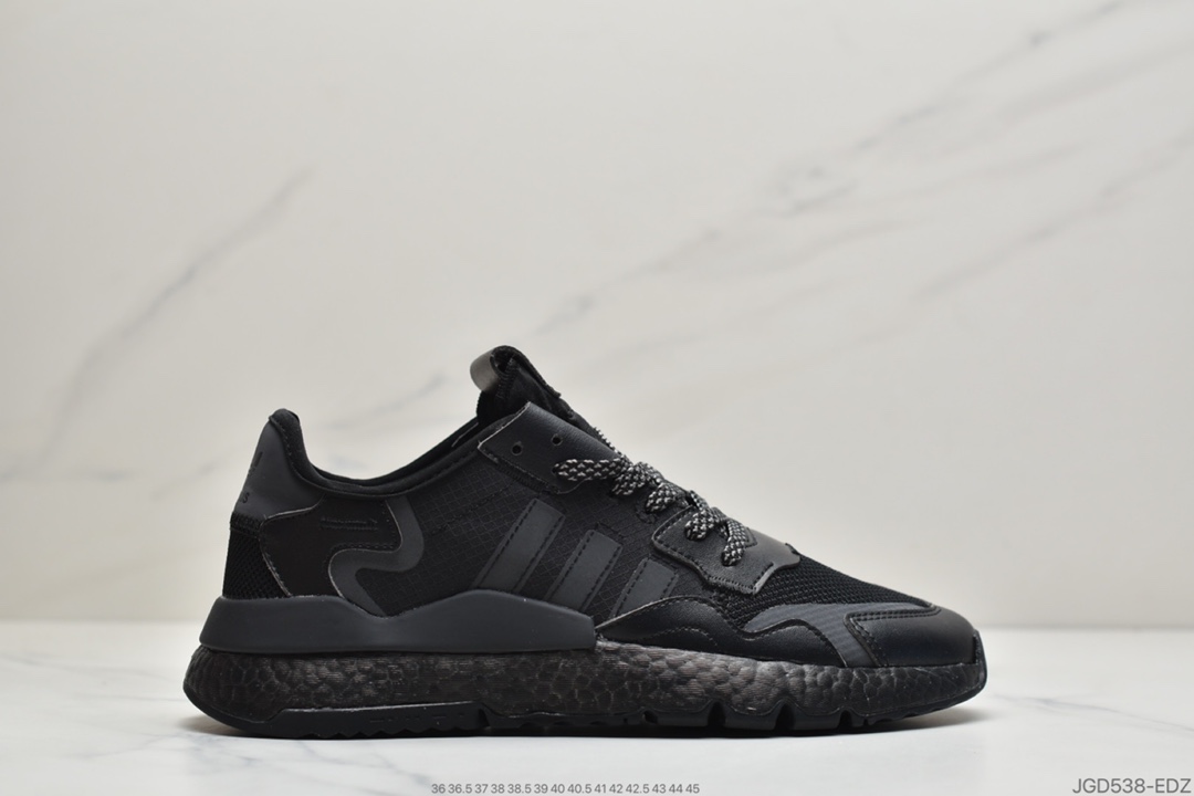 180 阿迪达斯Nite Jogger 2020 Boost x 3M反光系列 复古休闲百搭运动跑鞋 FW4279
