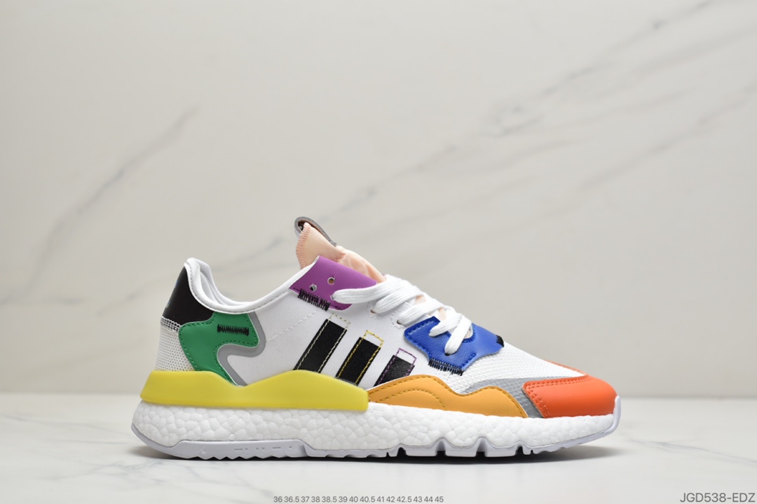 180 阿迪达斯Nite Jogger 2020 Boost x 3M反光系列 复古休闲百搭运动跑鞋 FW4279