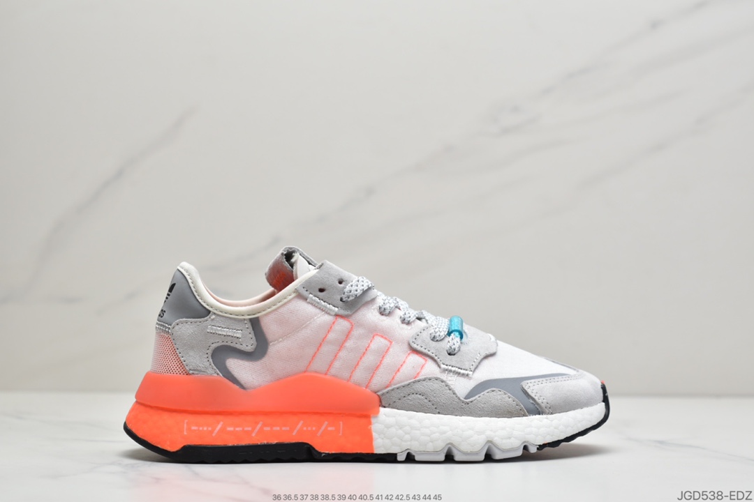 180 阿迪达斯Nite Jogger 2020 Boost x 3M反光系列 复古休闲百搭运动跑鞋 FW4279