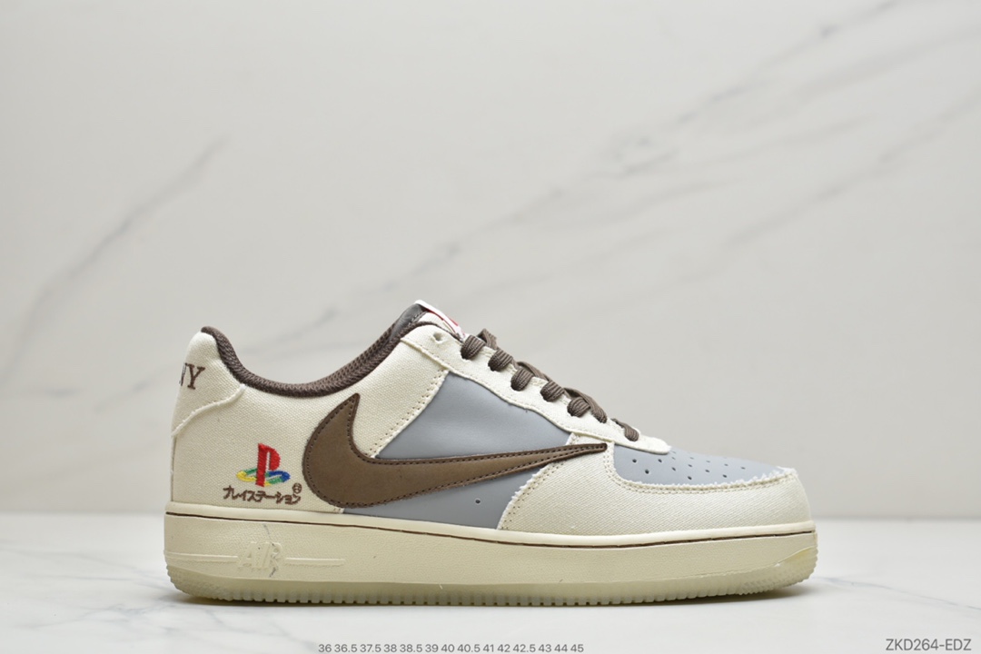 270 耐克Nike Travis Scott x Playstation x Nike  Air Force1 Low三方联名 BQ5826-208