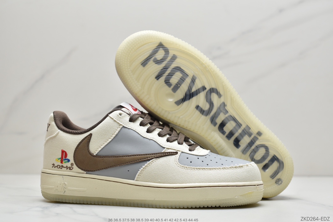 270 耐克Nike Travis Scott x Playstation x Nike  Air Force1 Low三方联名 BQ5826-208