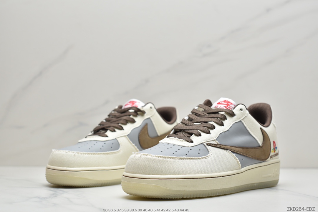 270 耐克Nike Travis Scott x Playstation x Nike  Air Force1 Low三方联名 BQ5826-208