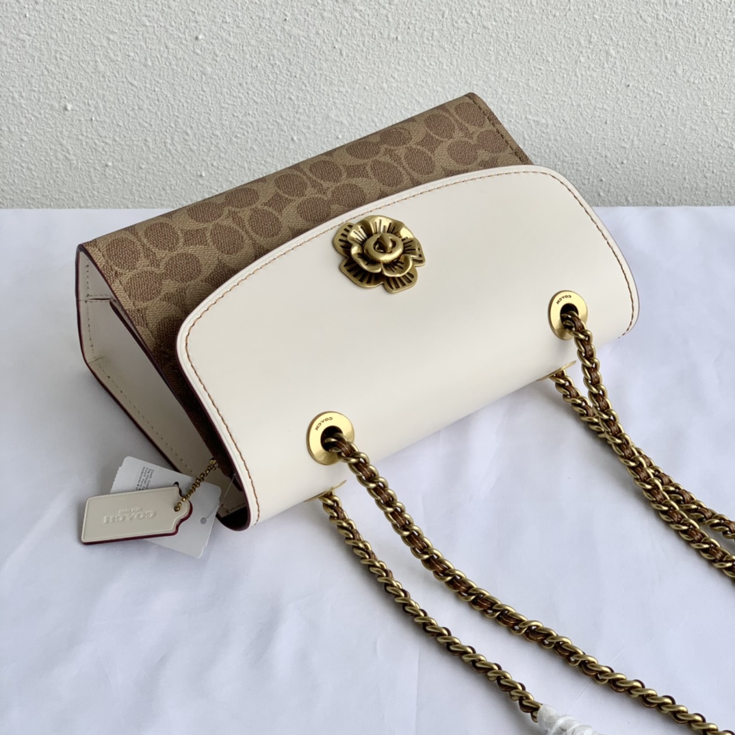 Coach ～纯原 COACH 蔻驰30585 山茶花Parker 系列链条包