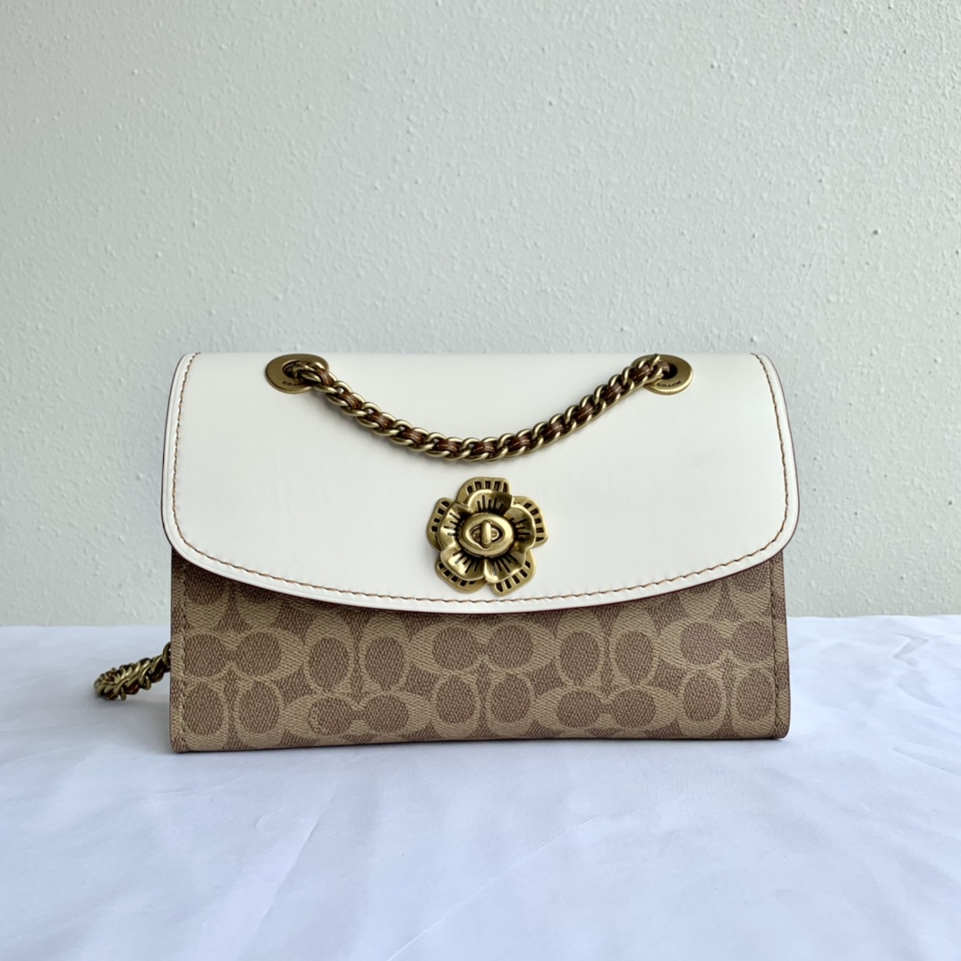 Coach ～纯原 COACH 蔻驰30585 山茶花Parker 系列链条包