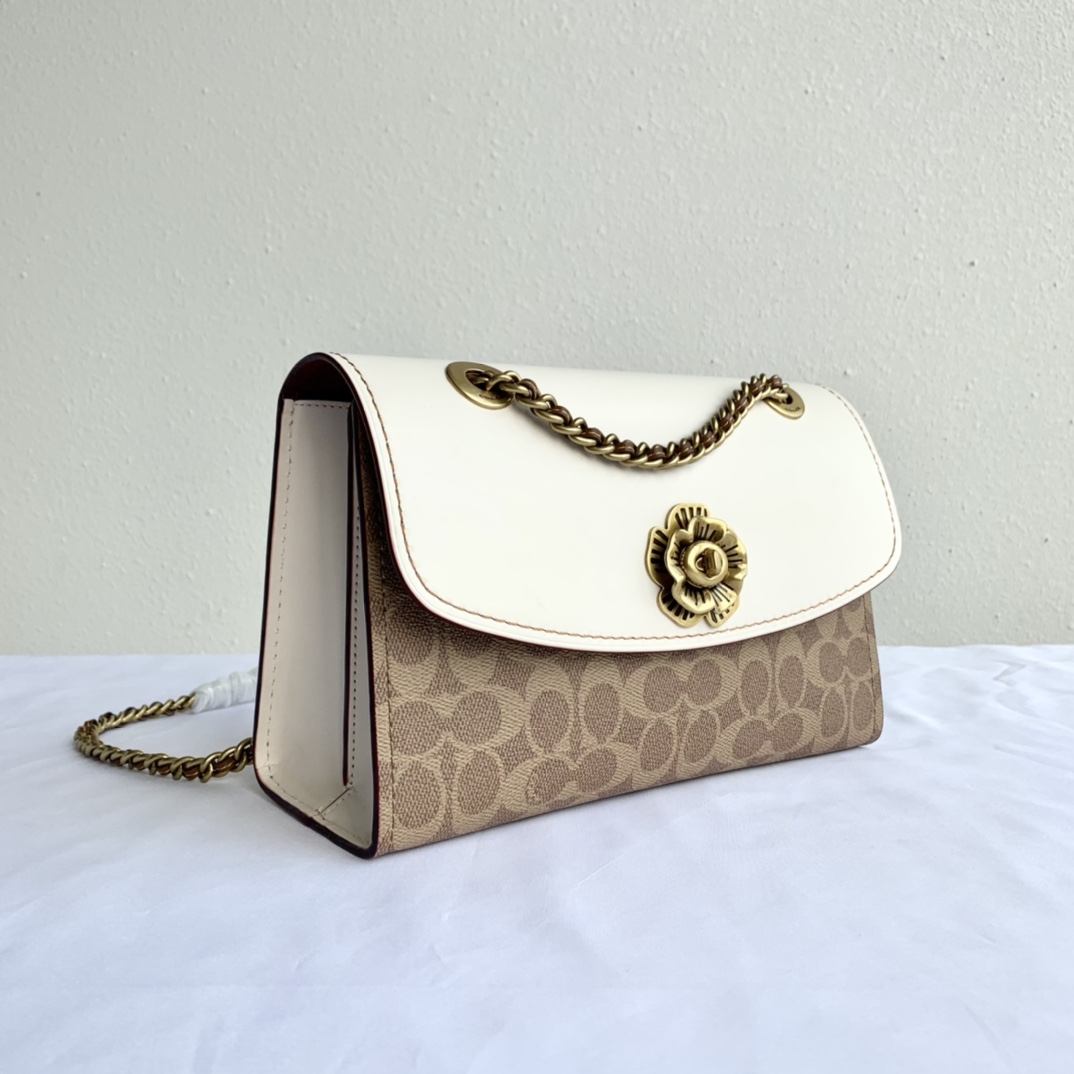 Coach ～纯原 COACH 蔻驰30585 山茶花Parker 系列链条包