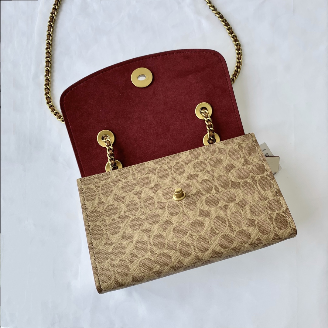 Coach ～纯原 COACH 蔻驰30585 山茶花Parker 系列链条包