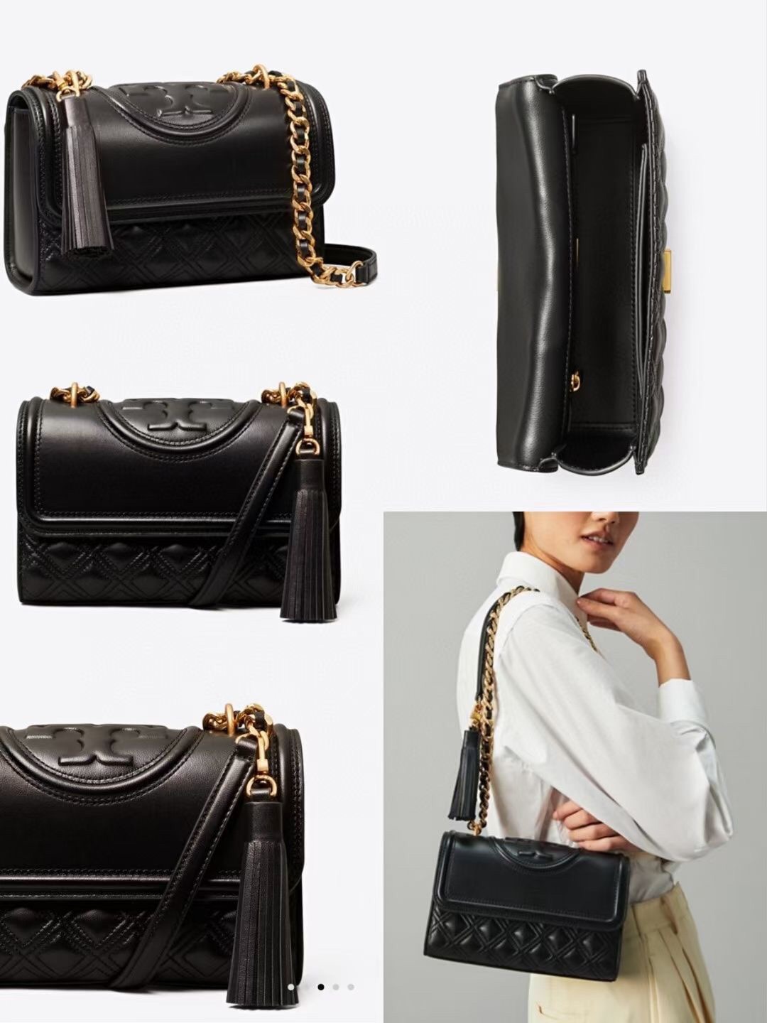 Tory Burch ~FLEMING 75576小号羊皮斜挎包