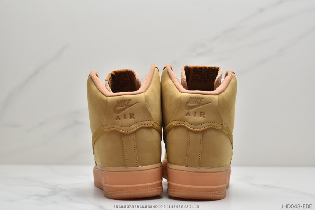190 耐克 Nike Air Force 1 High ’07 LV8”Wheat / Flax”“新麦黄棕”空军一号经典高帮皮革皮百搭休闲运动板鞋 CJ9178-200