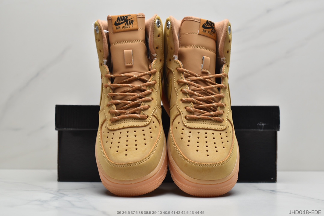 190 耐克 Nike Air Force 1 High ’07 LV8”Wheat / Flax”“新麦黄棕”空军一号经典高帮皮革皮百搭休闲运动板鞋 CJ9178-200