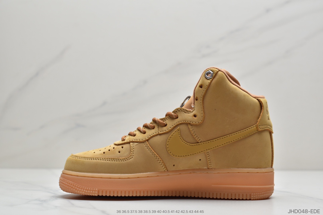 190 耐克 Nike Air Force 1 High ’07 LV8”Wheat / Flax”“新麦黄棕”空军一号经典高帮皮革皮百搭休闲运动板鞋 CJ9178-200