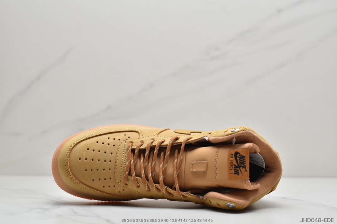 190 耐克 Nike Air Force 1 High ’07 LV8”Wheat / Flax”“新麦黄棕”空军一号经典高帮皮革皮百搭休闲运动板鞋 CJ9178-200