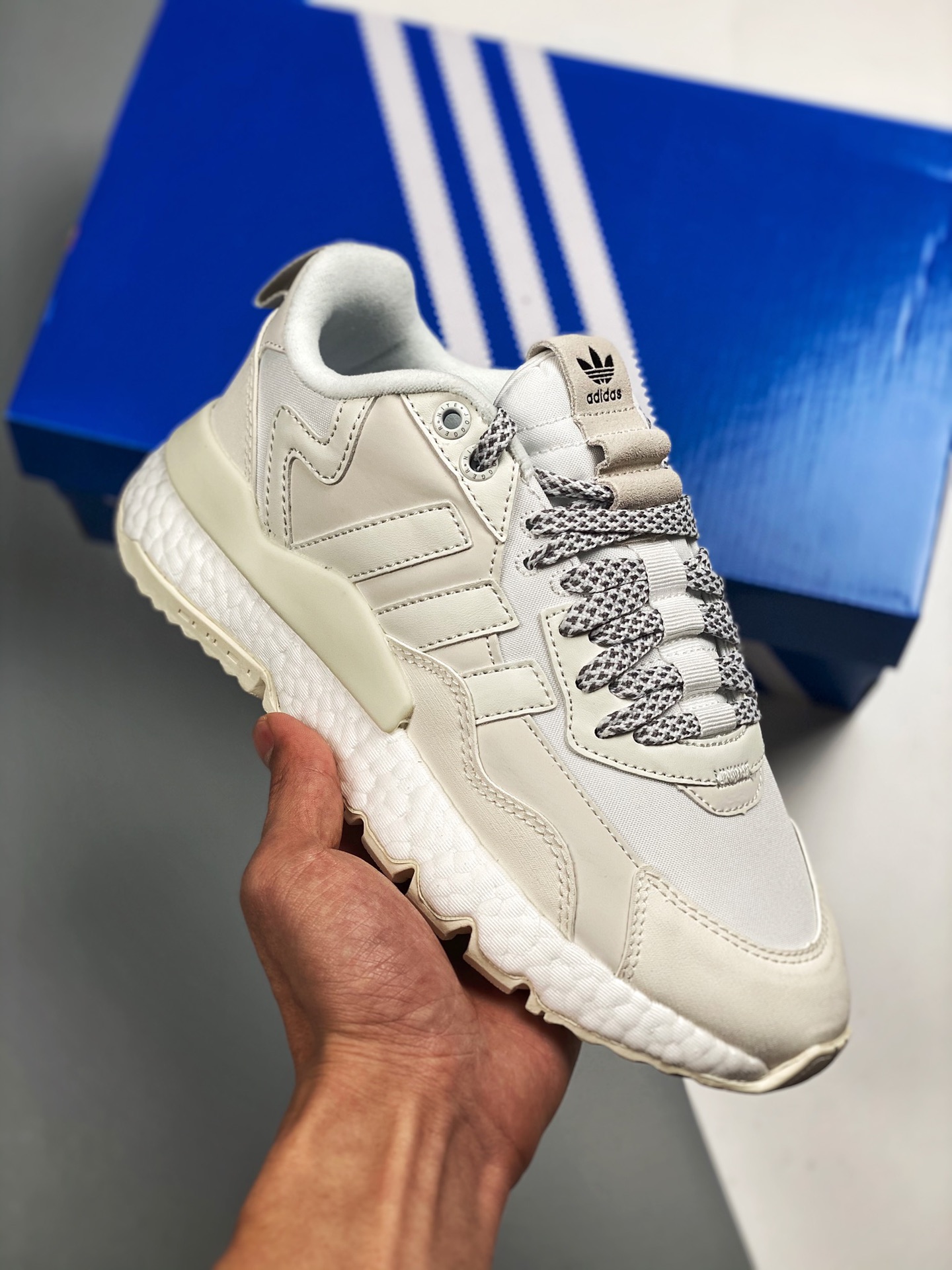 AD Nite Jogger Boost 3M blanco trébol colaboración corredor nocturno número de artículo: FZ3660 zapatillas de running r…