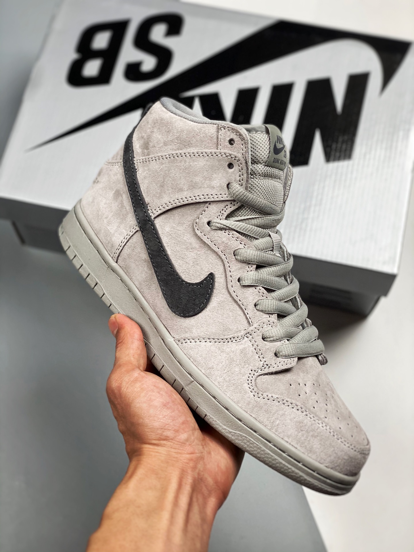 Nike SB Dunk High Silver gris-negro, producción original de gran fábrica, la mejor versión actual del mercado #Etiqueta…