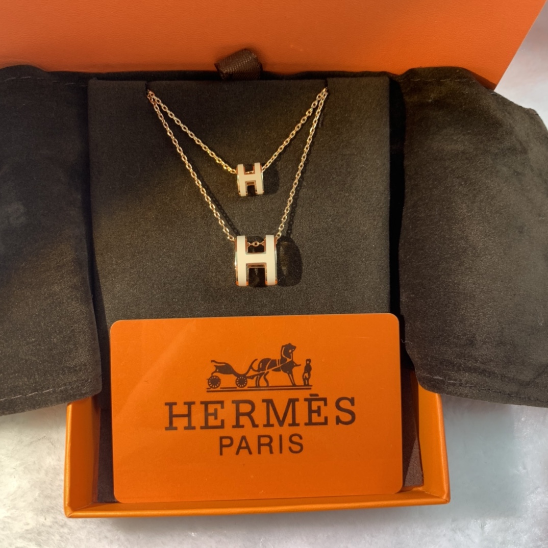 NO:102163,Hermes necklace, milk tea color enamel rose gold, two colors of gold, Hermes necklace, hermes, necklace, gold19860909爱马仕项链,奶茶色珐琅玫瑰金,黄金二个色,爱马仕项链,hermes,necklace,gold,Jewelry
