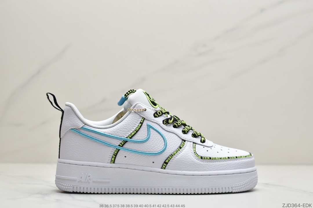 240 耐克Nike Air Force 1 “Worldwide”Black/Flash Crimson-Green 世界版图CK7213-100