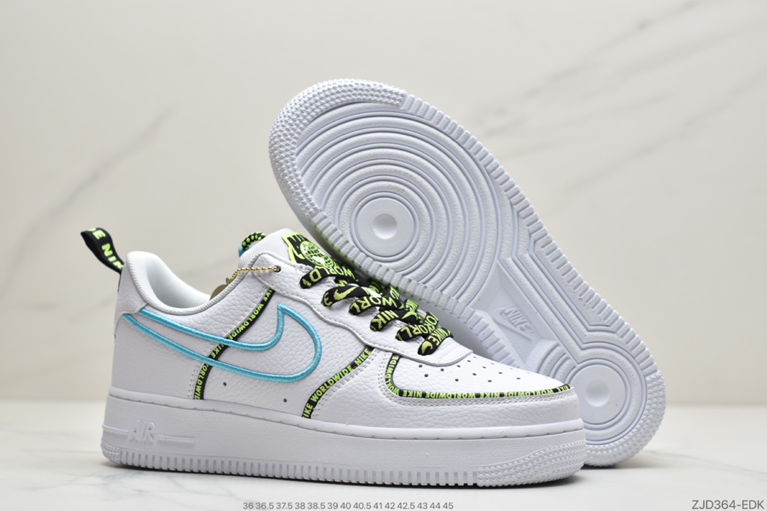 240 耐克Nike Air Force 1 “Worldwide”Black/Flash Crimson-Green 世界版图CK7213-100
