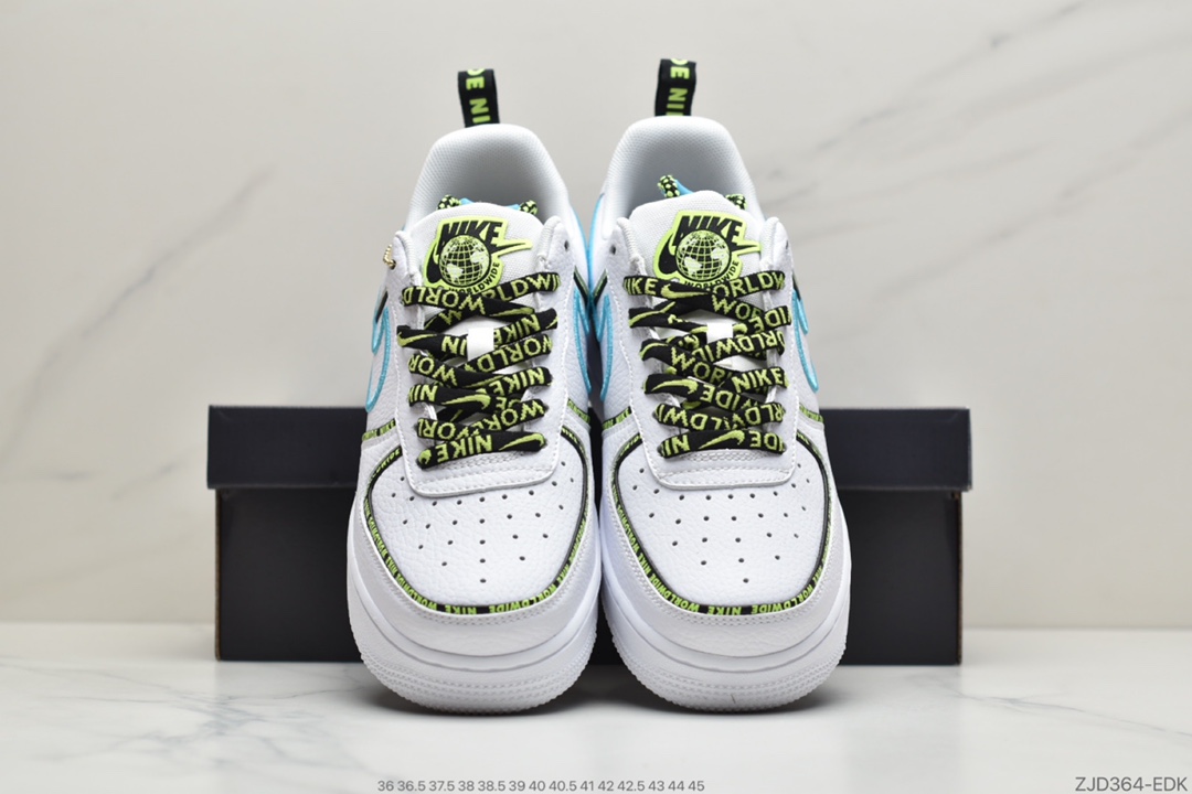 240 耐克Nike Air Force 1 “Worldwide”Black/Flash Crimson-Green 世界版图CK7213-100