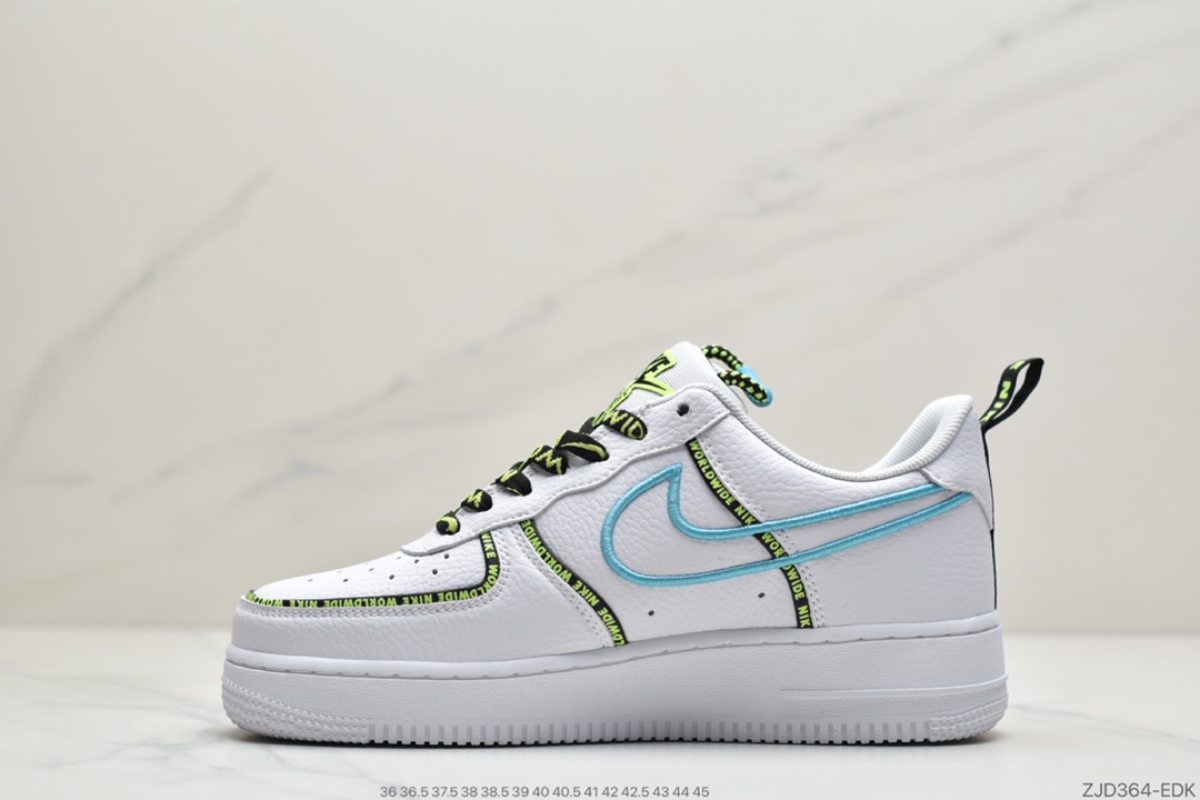 240 耐克Nike Air Force 1 “Worldwide”Black/Flash Crimson-Green 世界版图CK7213-100