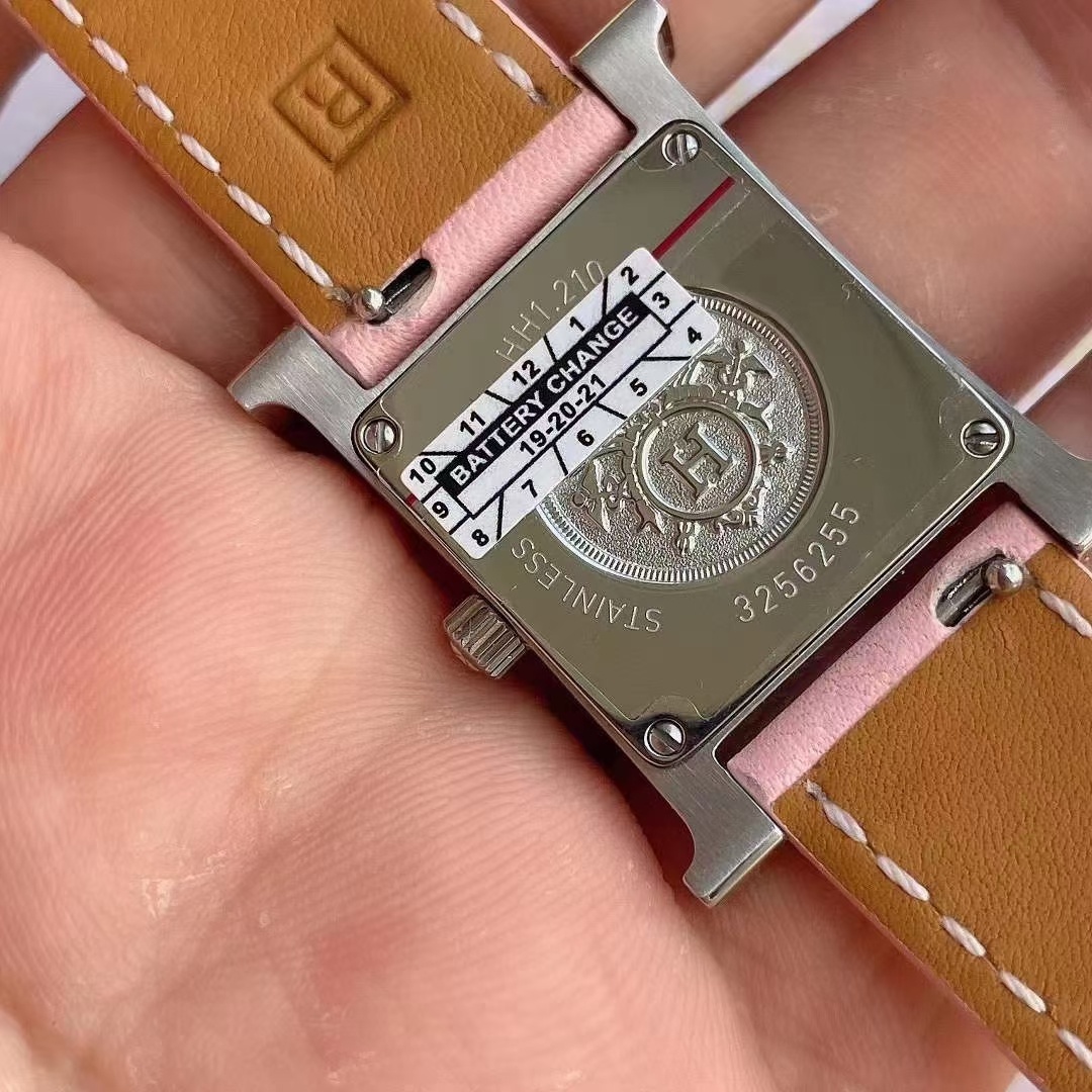 Hermès 爱马仕H型粉红色表带女表
