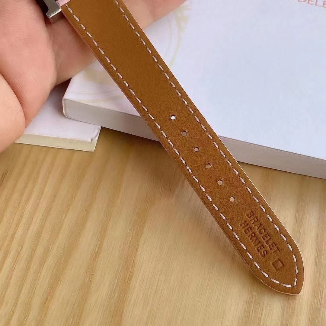 Hermès 爱马仕H型粉红色表带女表
